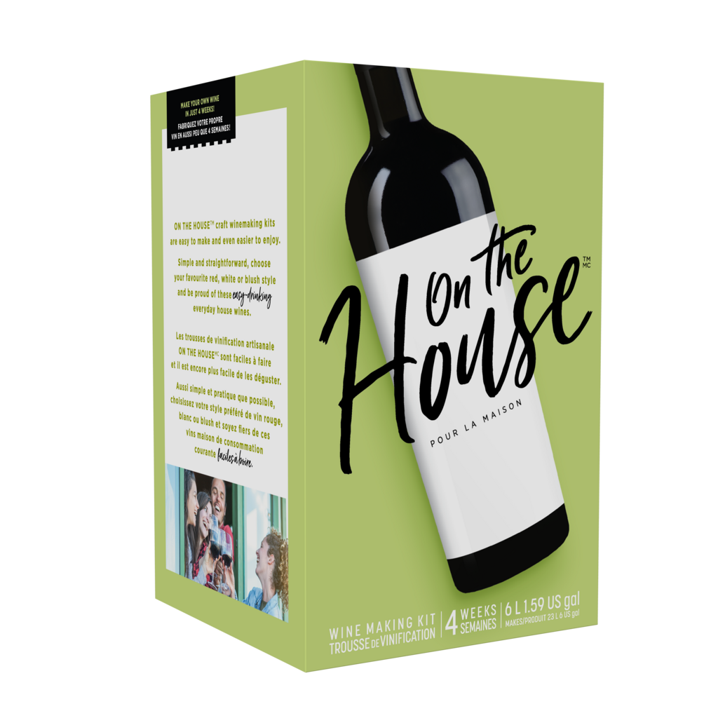 On The House wine kit – available at Benvin Wine Making Center in Lasalle, Montreal for crafting budget-friendly homemade wines with us on-site or at home